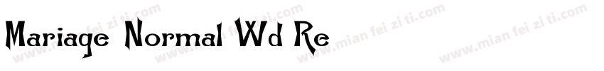 Mariage-Normal Wd Re字体转换
